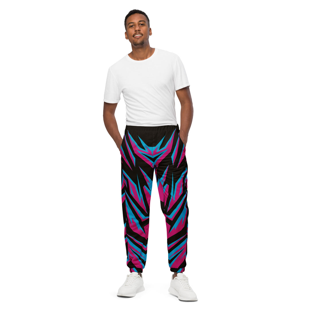 Unisex Track Pants - Black-Pink Transform