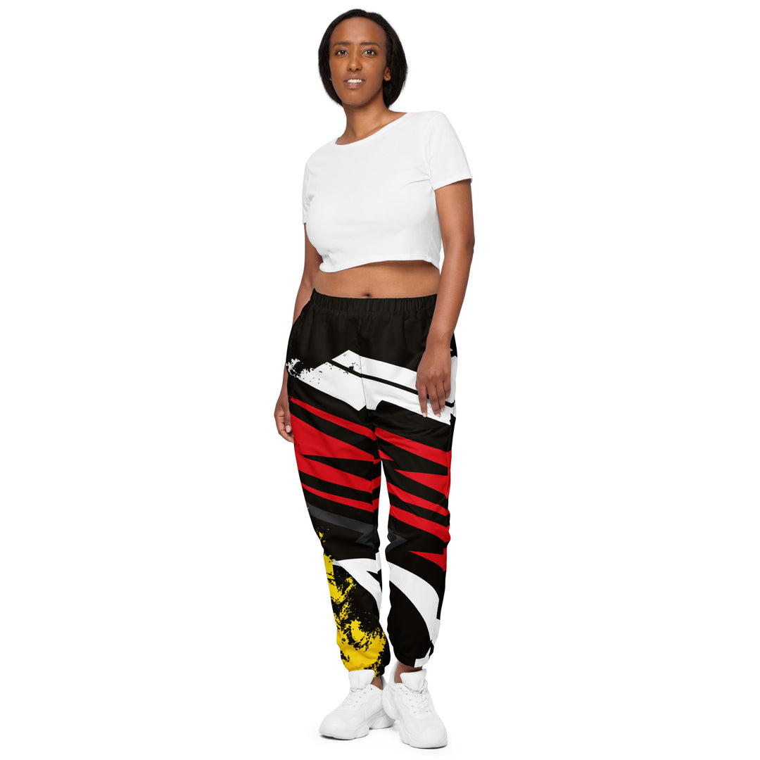 Unisex Track Pants - Black-Red Street