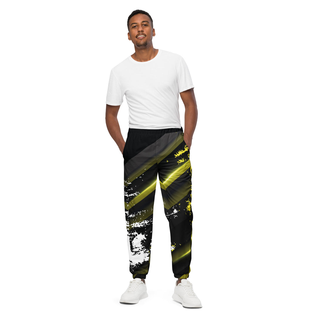 Unisex Track Pants - Black-Yellow Shine