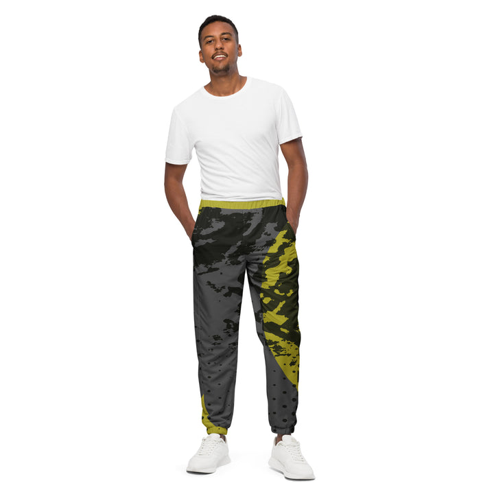 Unisex Track Pants - Grey-Yellow Moon