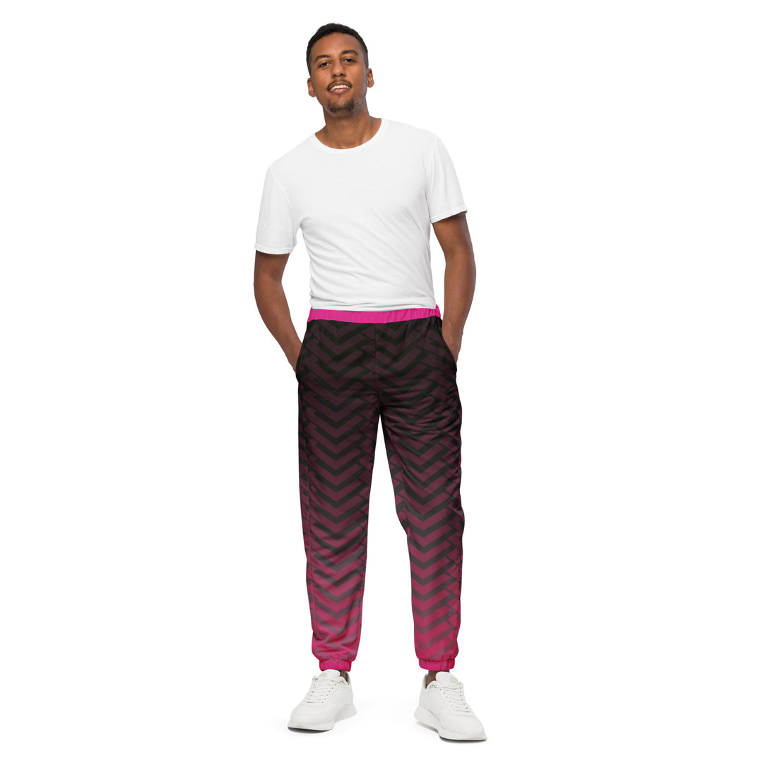 Unisex Track Pants - Pink-Black Arrow