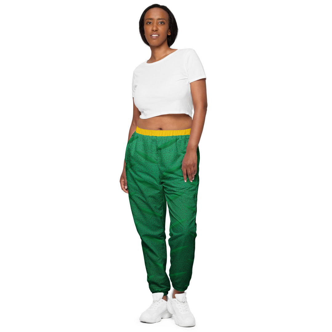 Unisex Track Pants - Green-Yellow Metal