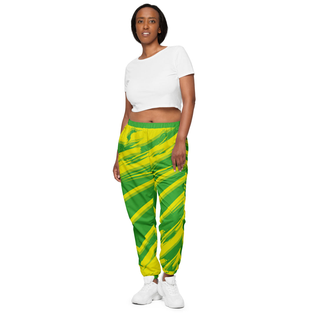 Unisex Track Pants - Green-Yellow Explosion