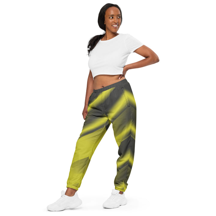 Unisex Track Pants - Yellow-Black Shine