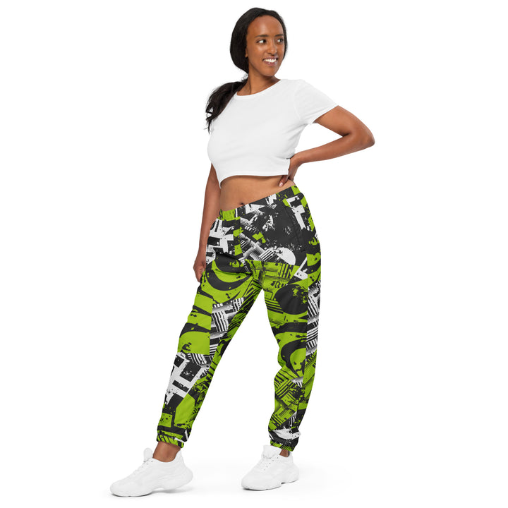 Unisex Track Pants - Green Spiral