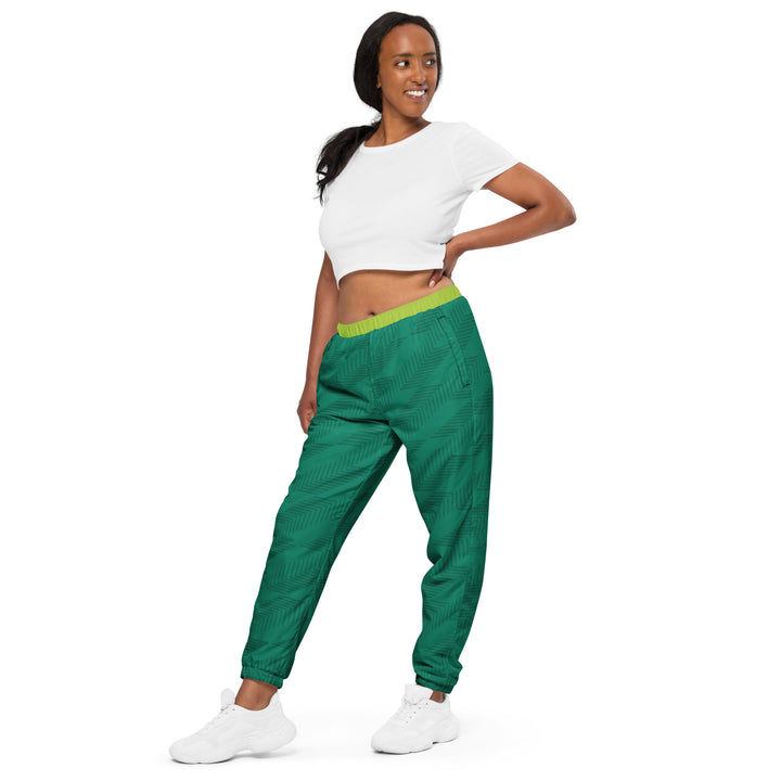 Unisex Track Pants - Green Italic