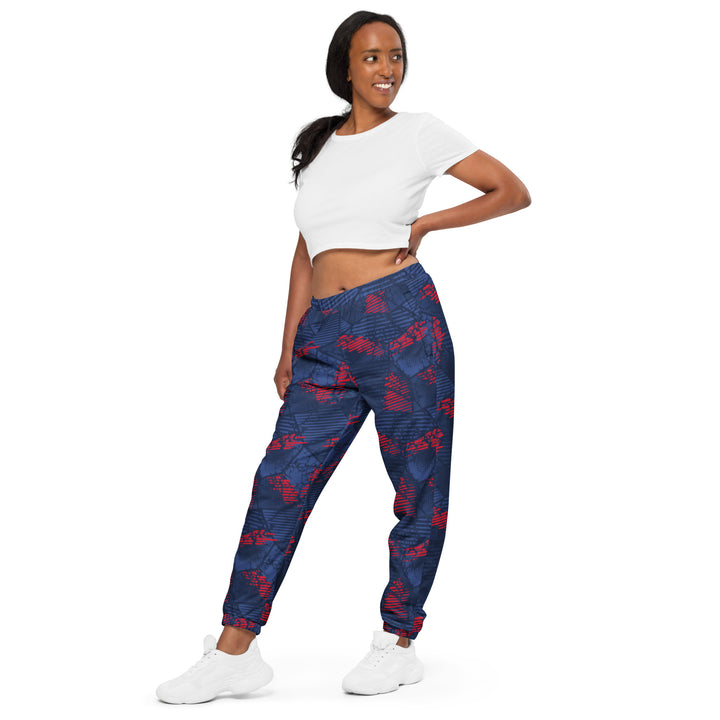 Unisex Track Pants - Blue-Red Secret