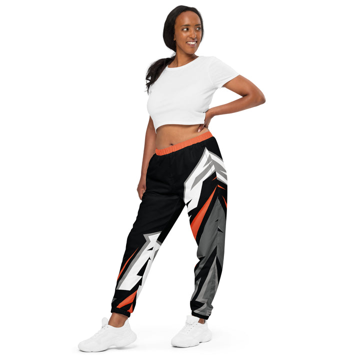 Unisex Track Pants - Orange-Black Graffiti