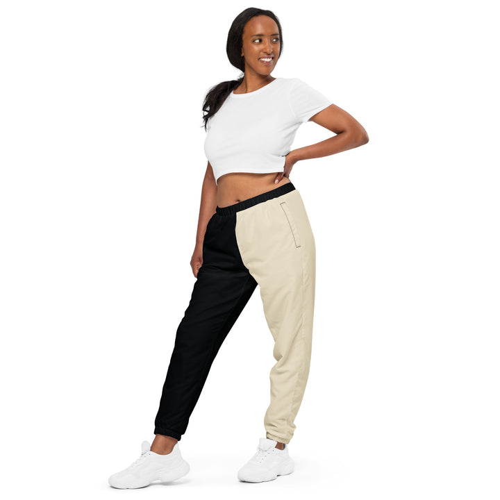 Unisex Track Pants - Black-Beige Horsepower