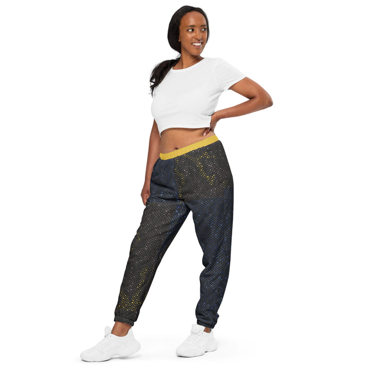 Unisex Track Pants - Blue-Yellow Chart