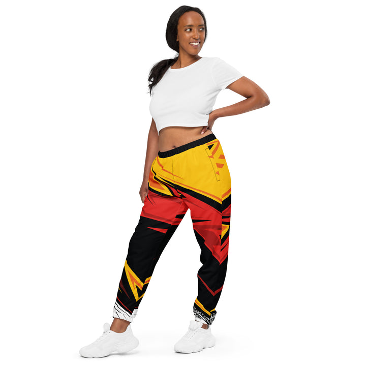 Unisex Track Pants - Black-Red Graffiti