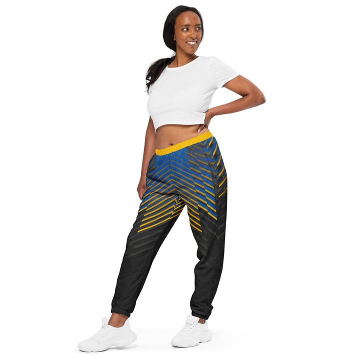 Unisex Track Pants - Grey-Yellow Energy