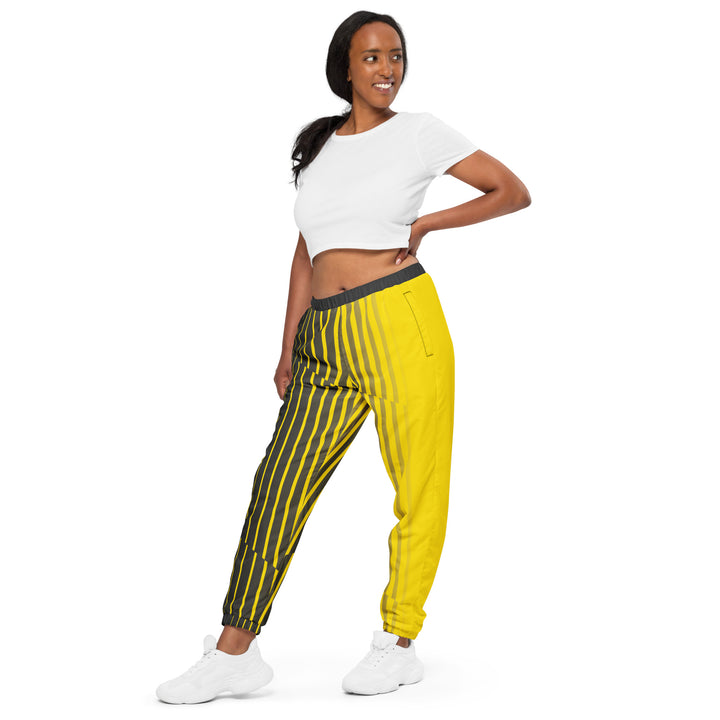 Unisex Track Pants - Black-Yellow Fade