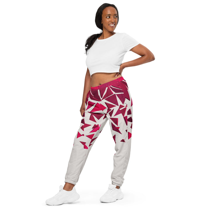 Unisex Track Pants - White-Red Fall