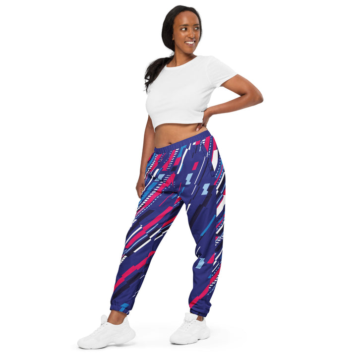 Unisex Track Pants - Purple-Pink Rain