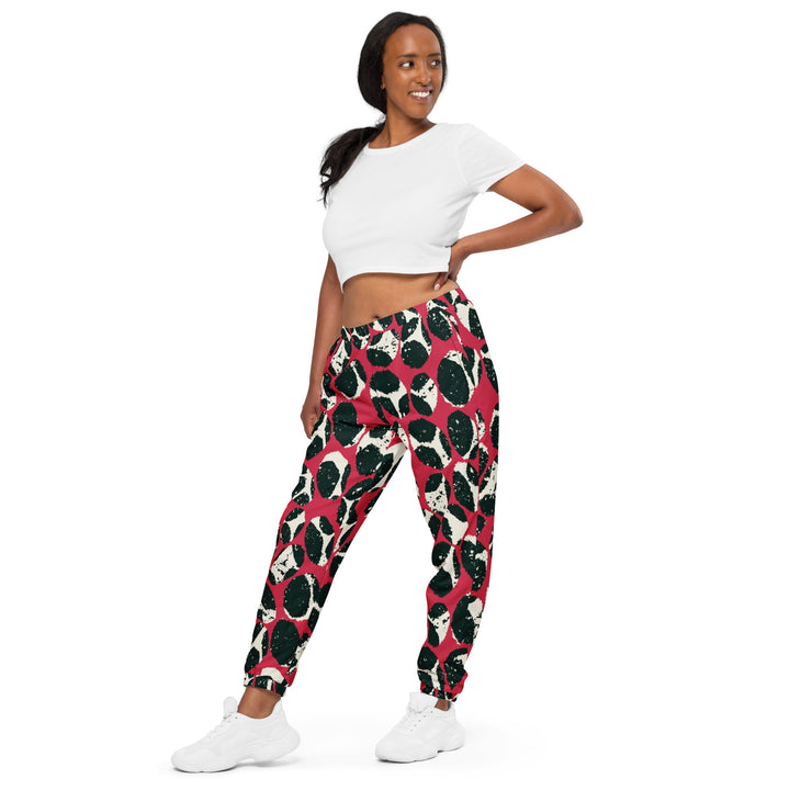 Unisex Track Pants - Red-Black Nest