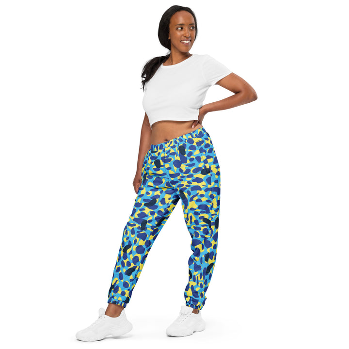 Unisex Track Pants - Blue-Yellow Spot