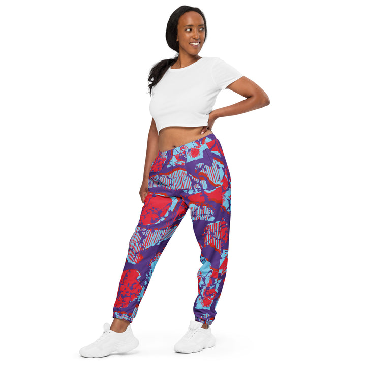 Unisex Track Pants - Purple-Red Cell