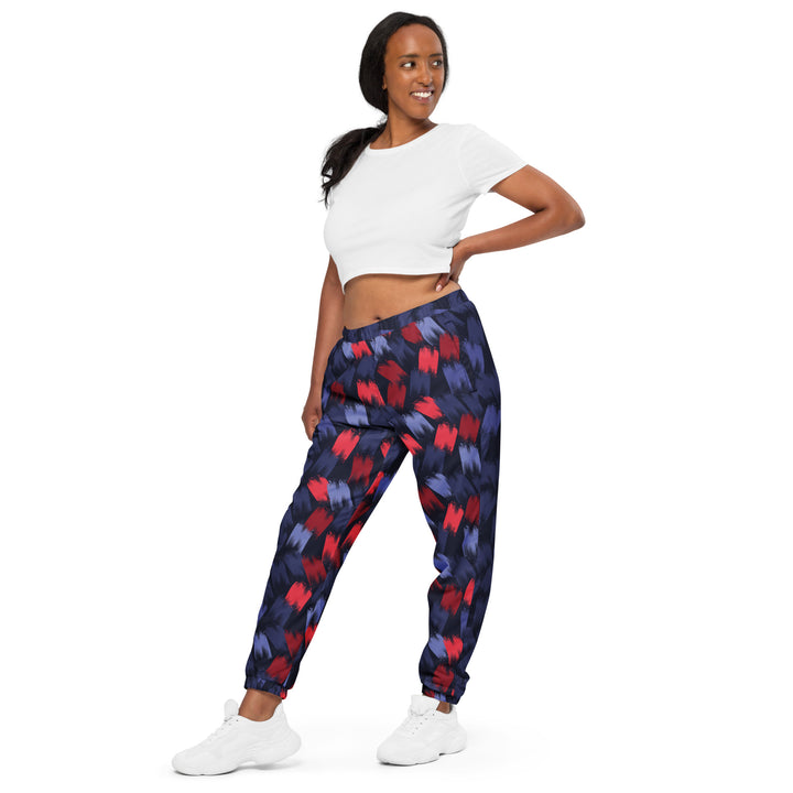 Unisex Track Pants - Purple-Red Stamp