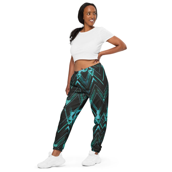 Unisex Track Pants - Black-Turquoise Ultimate