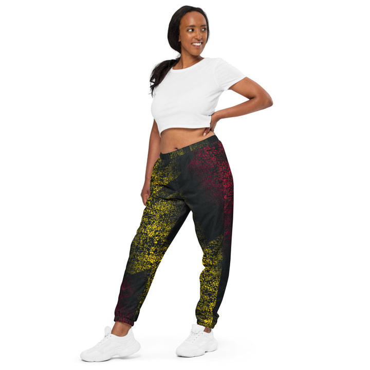 Unisex Track Pants - Red-Yellow Winner