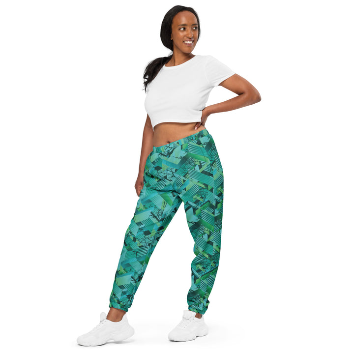 Unisex Track Pants - Green Stairs