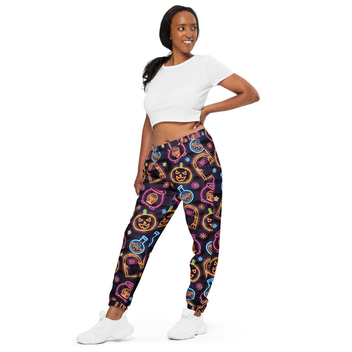 Unisex Track Pants - Purple-Orange Halloween