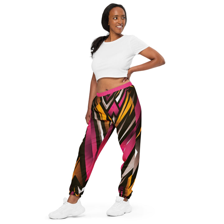 Unisex Track Pants - Black-Pink Demand