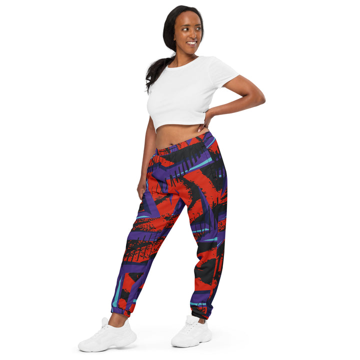 Unisex Track Pants - Red-Purple Alert