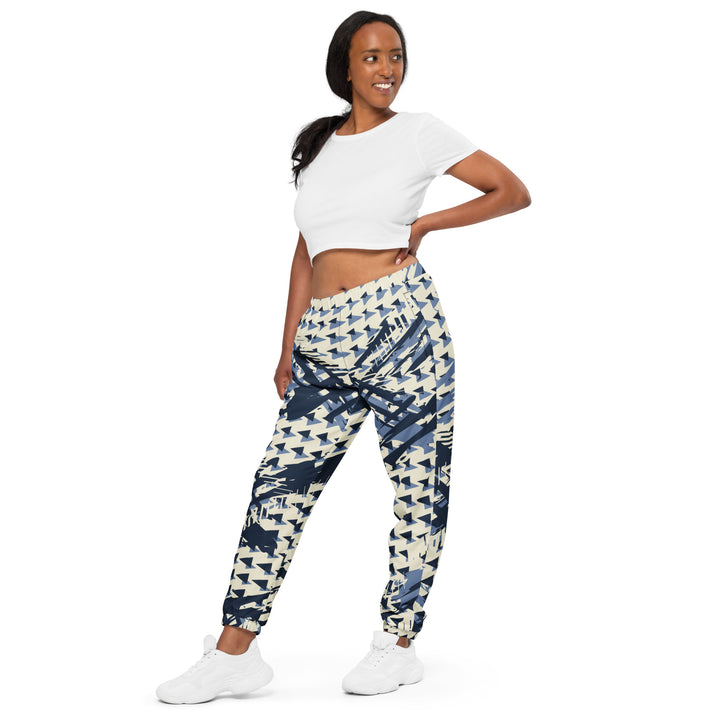 Unisex Track Pants - Blue-Beige Arrow