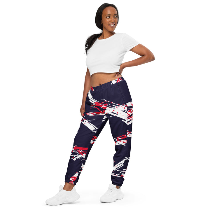 Unisex Track Pants - Blue-White Whip