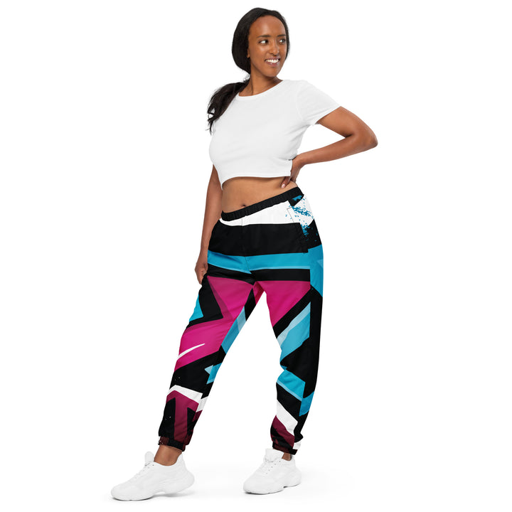 Unisex Track Pants - Blue-Pink Star