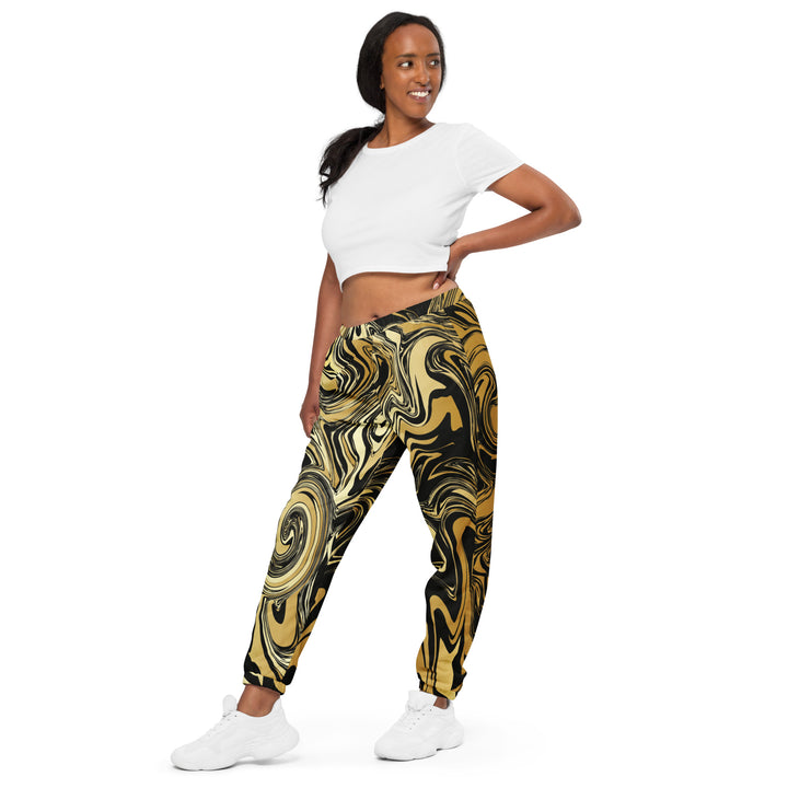 Unisex Track Pants - Black-Yellow Blend