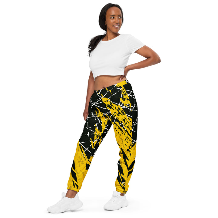 Unisex Track Pants - Black-Yellow Work