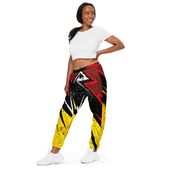 Unisex Track Pants - Yellow-Black Blade