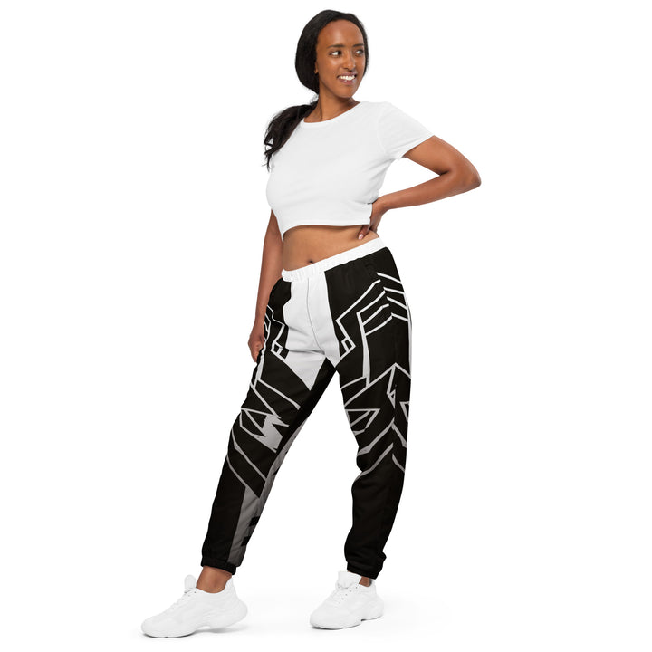 Unisex Track Pants - Black-White Bound