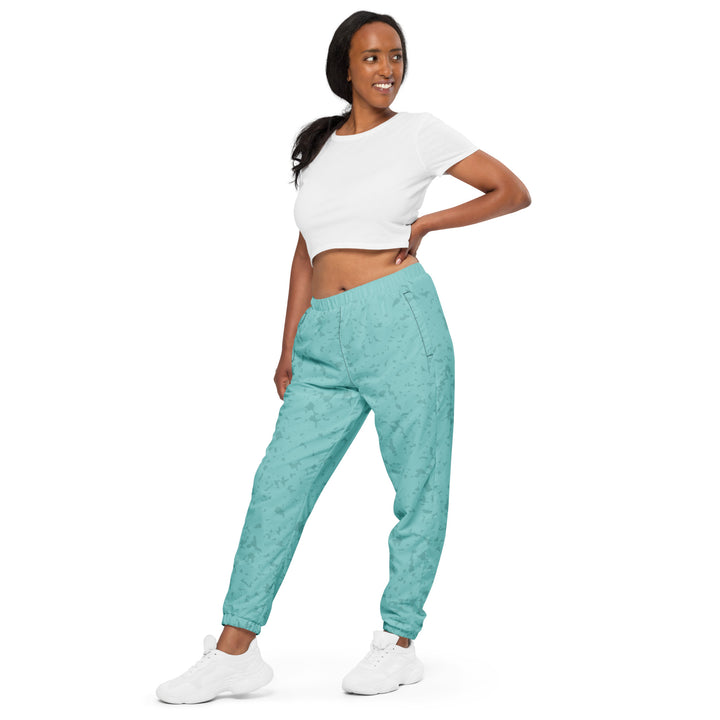 Unisex Track Pants - Turquoise-Grey Rug