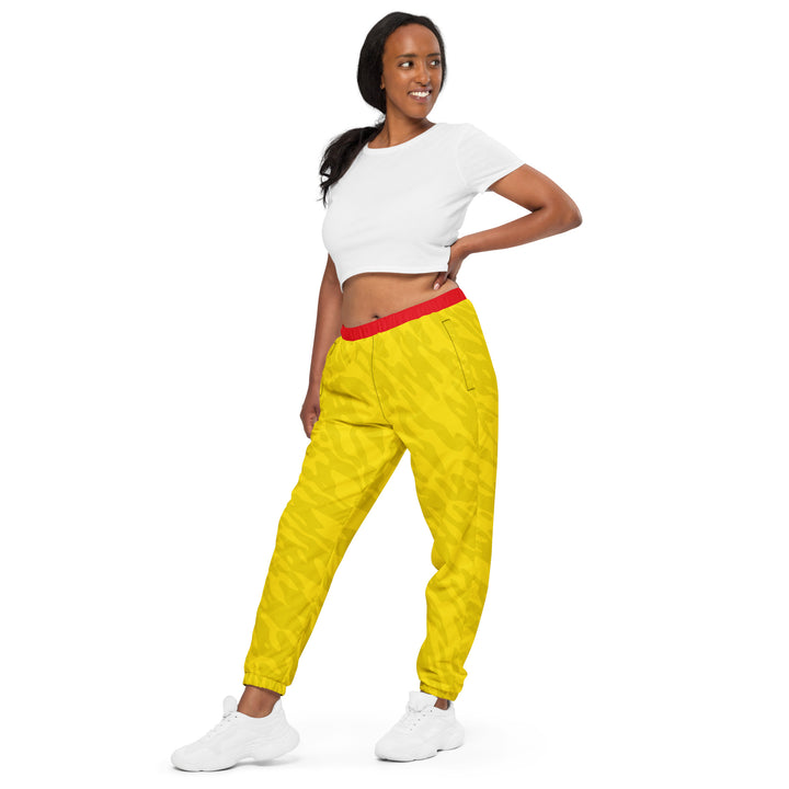 Unisex Track Pants - Yellow-Red Astral