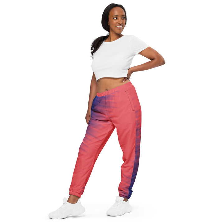 Unisex Track Pants - Red-Blue Shine