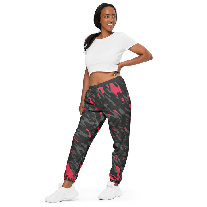 Unisex Track Pants - Grey-Pink Clay