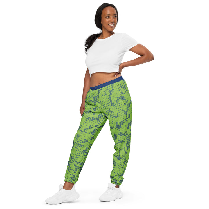 Unisex Track Pants - Green-Blue Comb