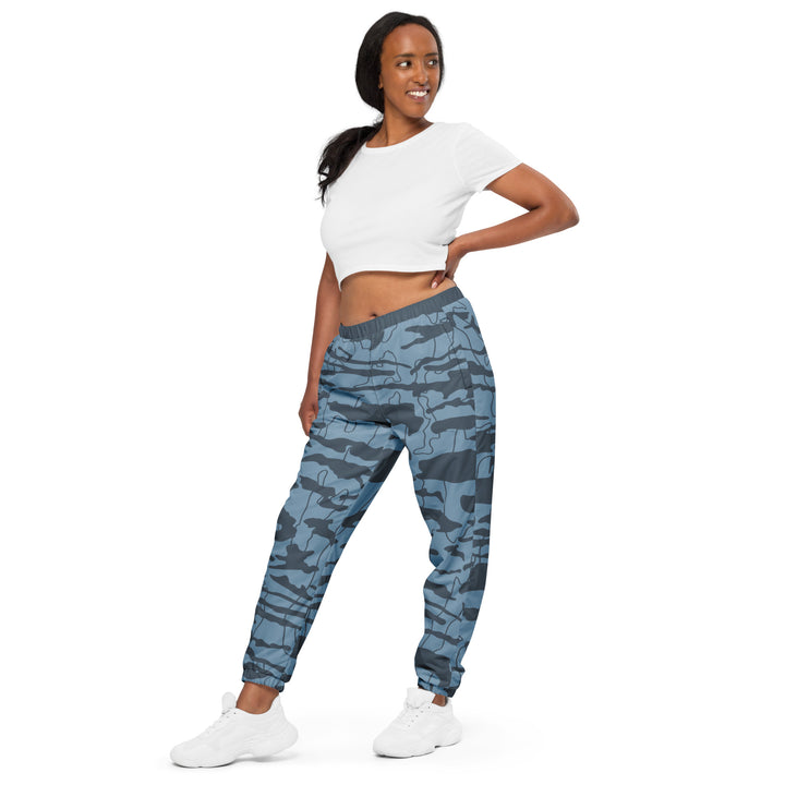 Unisex Track Pants - Blue-Grey Mountain