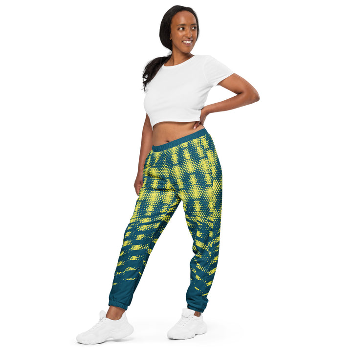 Unisex Track Pants - Green-Yellow Hexagon