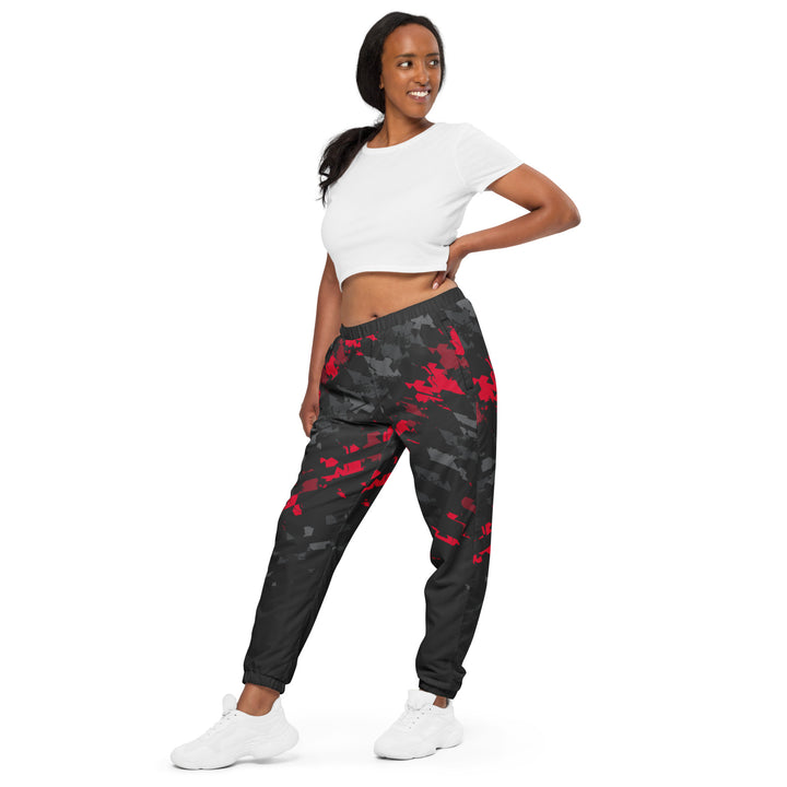 Unisex Track Pants - Black-Red Copy