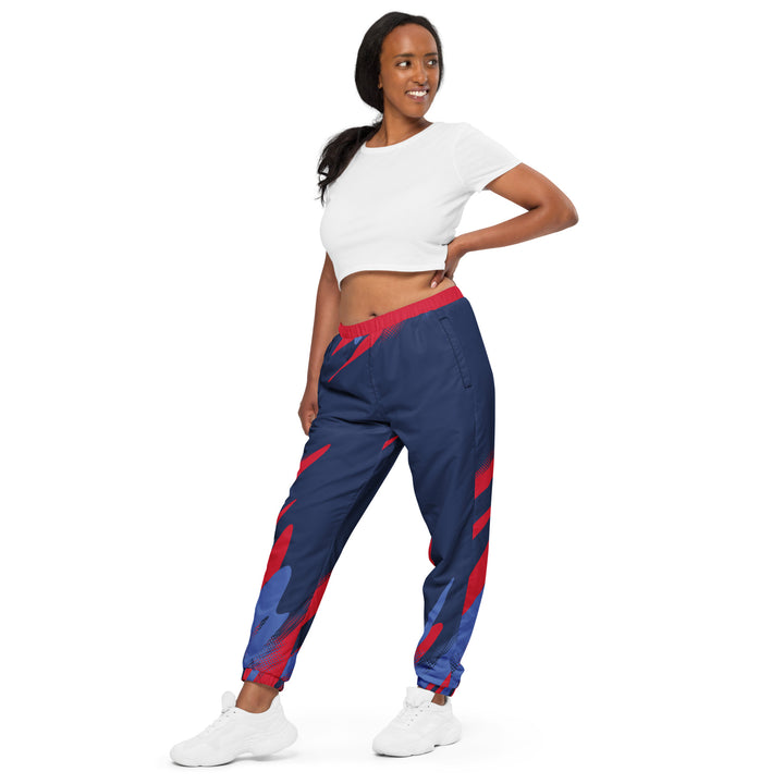 Unisex Track Pants - Blue-Red Sketch