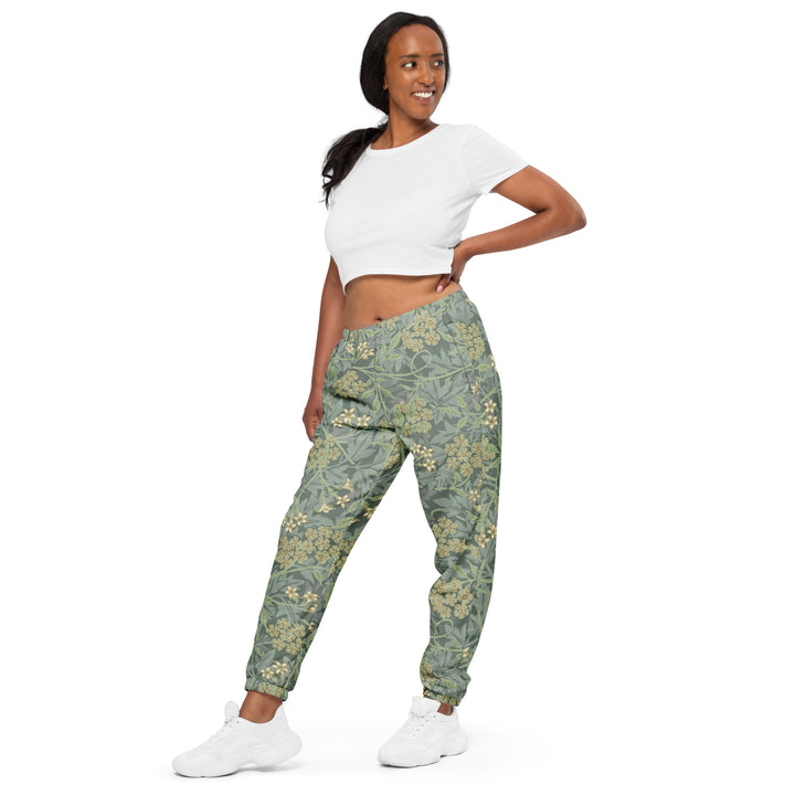 Unisex Track Pants - Green-Beige Herb