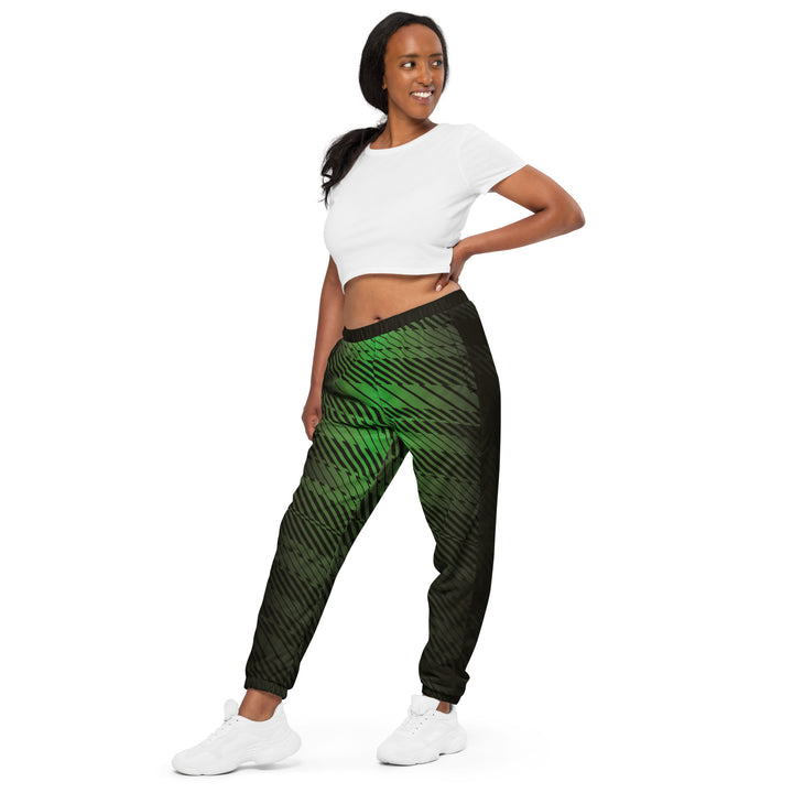 Unisex Track Pants - Black-Green Parts