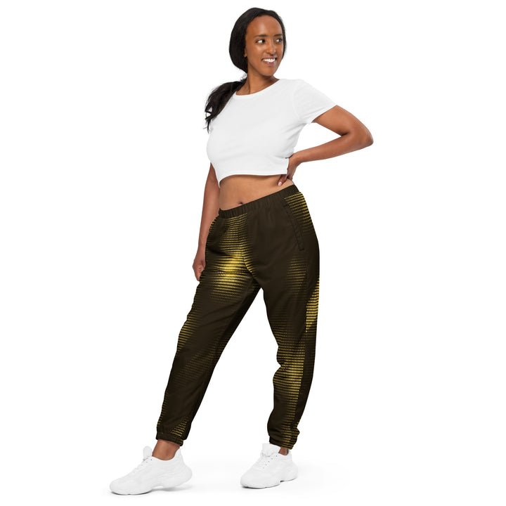 Unisex Track Pants - Black-Yellow Stripes