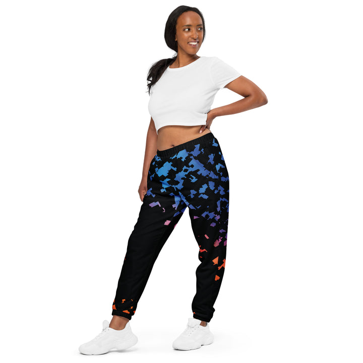 Unisex Track Pants - Black-Red Break