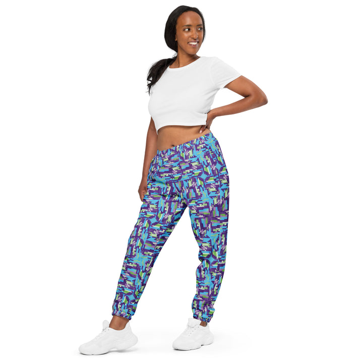 Unisex Track Pants - Blue-Purple Deception